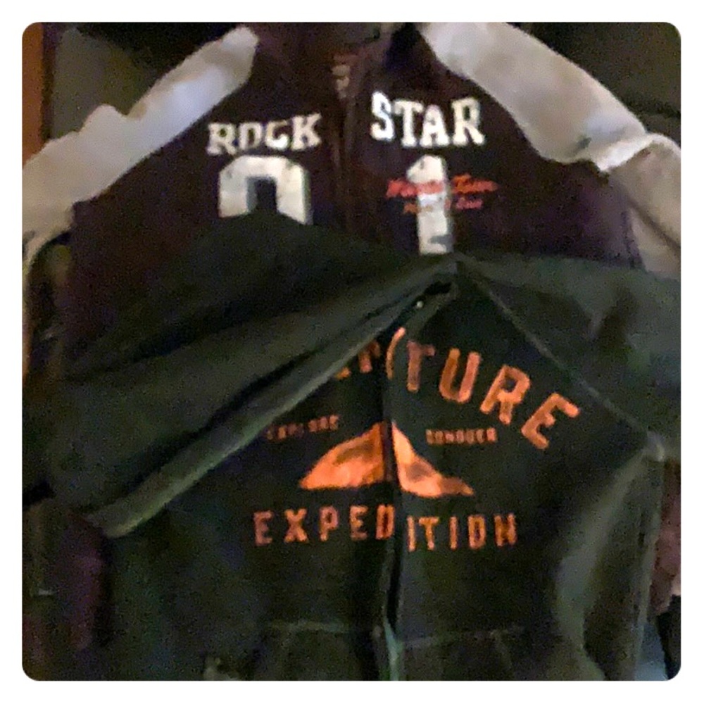 Barely worn boys L hoodies